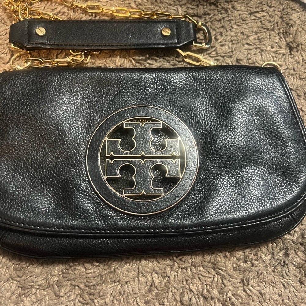 Black leather crossbody